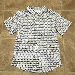 Johnston & Murphy Boys Button-DownShort Sleeve Shirt